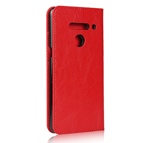 Leather Case Stands Flip Cover Holder for LG V50 ThinQ 5G Red