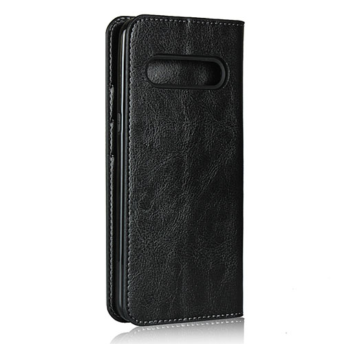 Leather Case Stands Flip Cover Holder for LG V60 ThinQ 5G Black