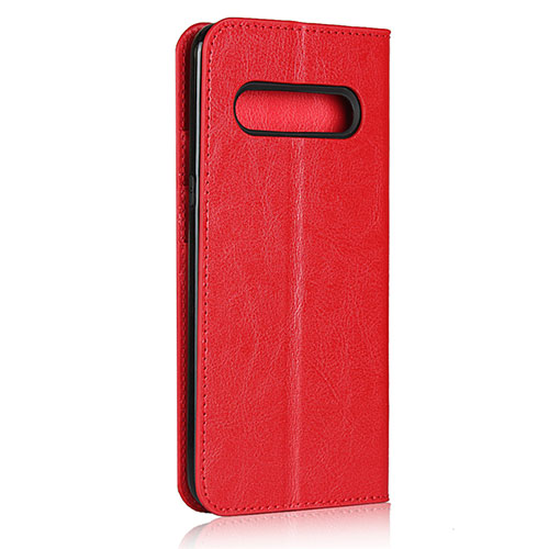 Leather Case Stands Flip Cover Holder for LG V60 ThinQ 5G Red