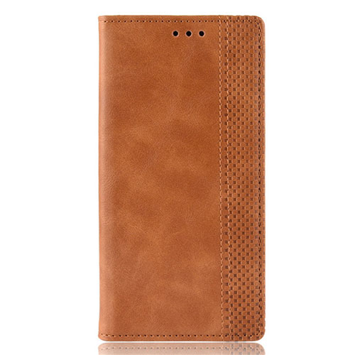 Leather Case Stands Flip Cover Holder for Motorola Moto E6s (2020) Orange