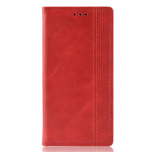 Leather Case Stands Flip Cover Holder for Motorola Moto E6s (2020) Red