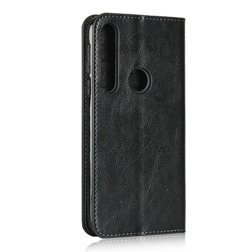 Leather Case Stands Flip Cover Holder for Motorola Moto G8 Play Black