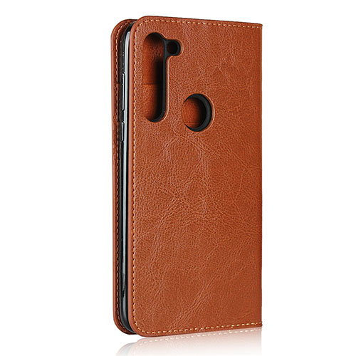 Leather Case Stands Flip Cover Holder for Motorola Moto G8 Power Orange