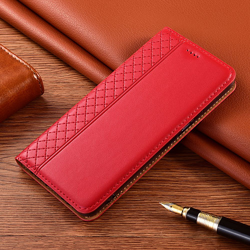 Leather Case Stands Flip Cover Holder for Motorola Moto G9 Play Red