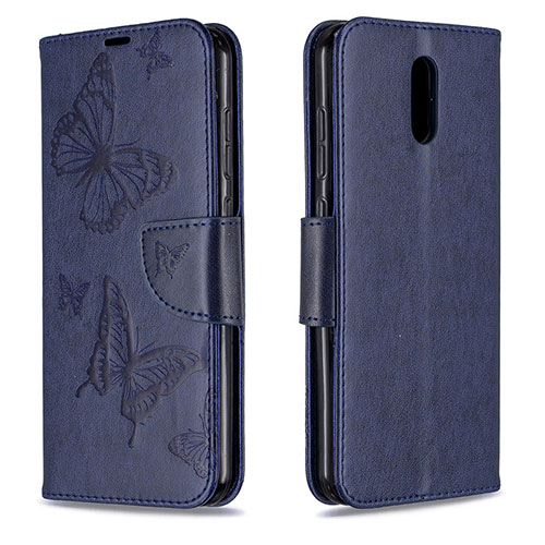 Leather Case Stands Flip Cover Holder for Nokia 2.3 Blue