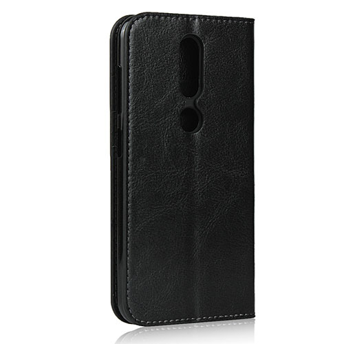 Leather Case Stands Flip Cover Holder for Nokia 4.2 Black