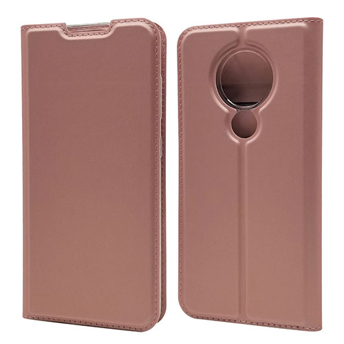 Leather Case Stands Flip Cover Holder for Nokia 7.2 Rose Gold