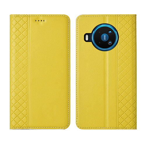 Leather Case Stands Flip Cover Holder for Nokia 8.3 5G Yellow