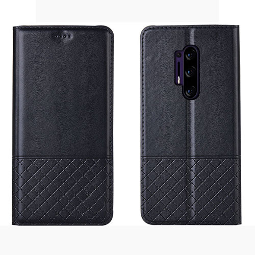Leather Case Stands Flip Cover Holder for OnePlus 8 Pro Black