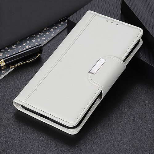Leather Case Stands Flip Cover Holder for OnePlus Nord N100 White