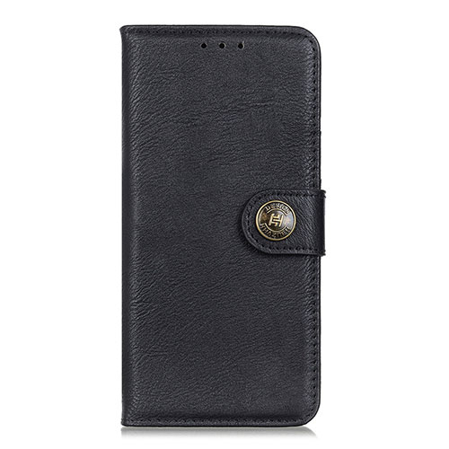 Leather Case Stands Flip Cover Holder for Oppo Reno4 F Black