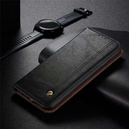 Leather Case Stands Flip Cover Holder for Realme 5 Pro Black