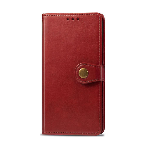 Leather Case Stands Flip Cover Holder for Realme 6i Red