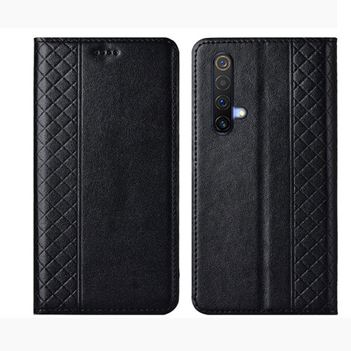 Leather Case Stands Flip Cover Holder for Realme X50m 5G Black