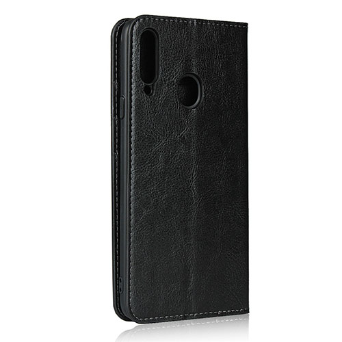 Leather Case Stands Flip Cover Holder for Samsung Galaxy A20s Black