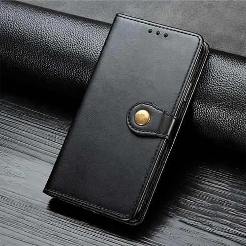 Leather Case Stands Flip Cover Holder for Samsung Galaxy A21s Black