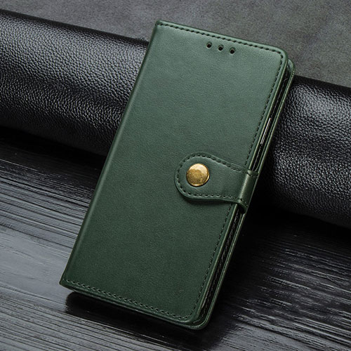 Leather Case Stands Flip Cover Holder for Samsung Galaxy A21s Green