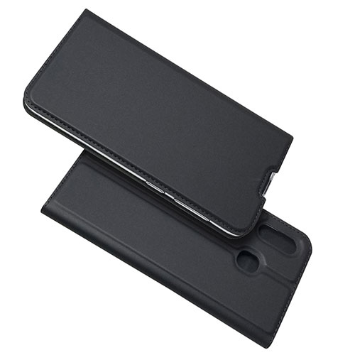 Leather Case Stands Flip Cover Holder for Samsung Galaxy A30 Black