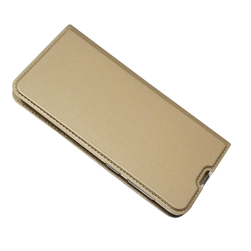 Leather Case Stands Flip Cover Holder for Samsung Galaxy A50 Gold