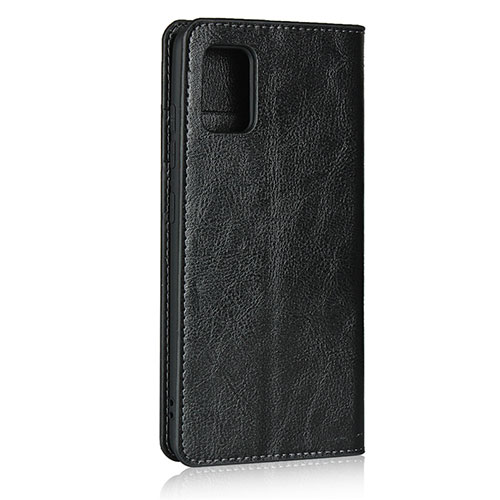 Leather Case Stands Flip Cover Holder for Samsung Galaxy A51 4G Black