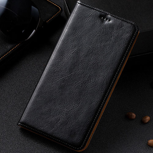 Leather Case Stands Flip Cover Holder for Samsung Galaxy A81 Black