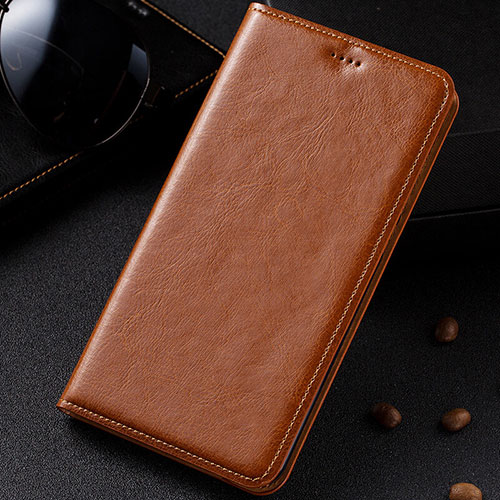 Leather Case Stands Flip Cover Holder for Samsung Galaxy A81 Orange