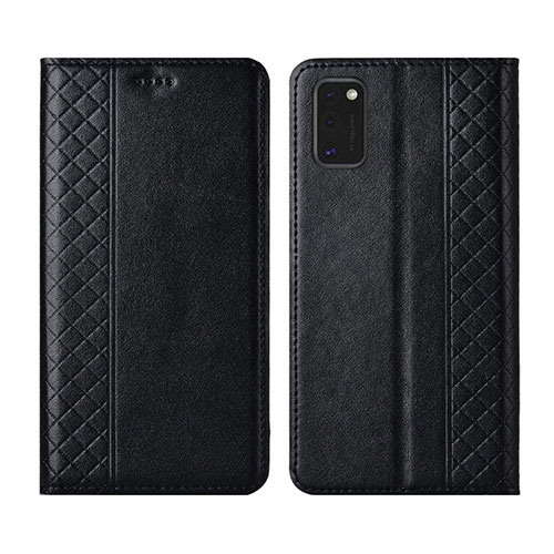 Leather Case Stands Flip Cover Holder for Samsung Galaxy M51 Black