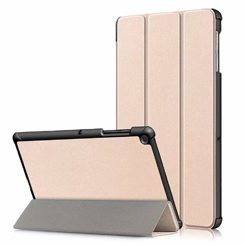 Leather Case Stands Flip Cover Holder for Samsung Galaxy Tab S5e 4G 10.5 SM-T725 Gold