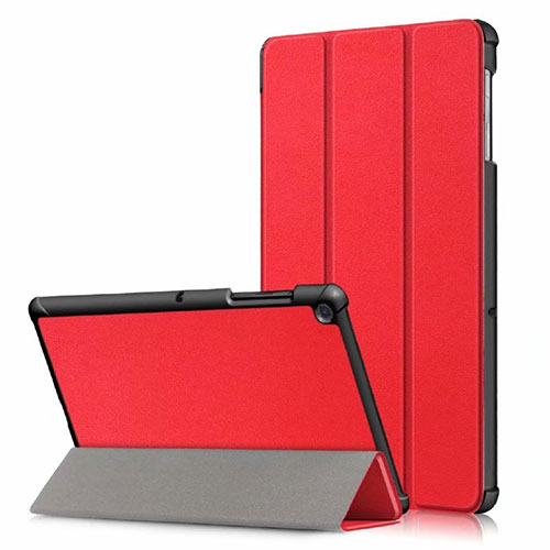Leather Case Stands Flip Cover Holder for Samsung Galaxy Tab S5e 4G 10.5 SM-T725 Red