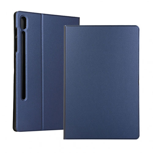 Leather Case Stands Flip Cover Holder for Samsung Galaxy Tab S6 10.5 SM-T860 Blue