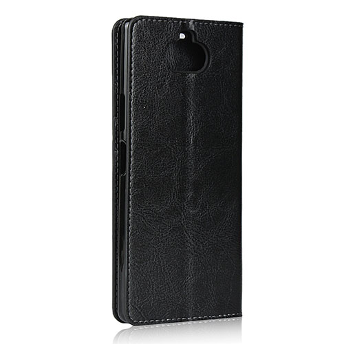Leather Case Stands Flip Cover Holder for Sony Xperia 8 Lite Black