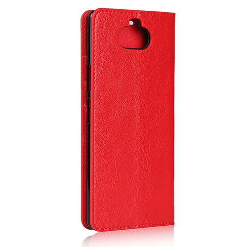Leather Case Stands Flip Cover Holder for Sony Xperia 8 Lite Red