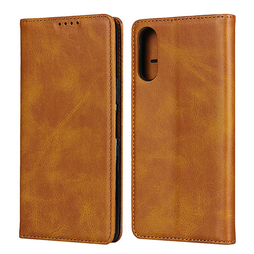 Leather Case Stands Flip Cover Holder for Sony Xperia L4 Orange