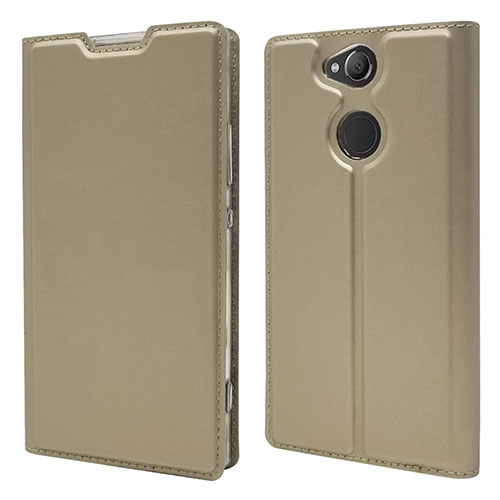 Leather Case Stands Flip Cover Holder for Sony Xperia XA2 Gold
