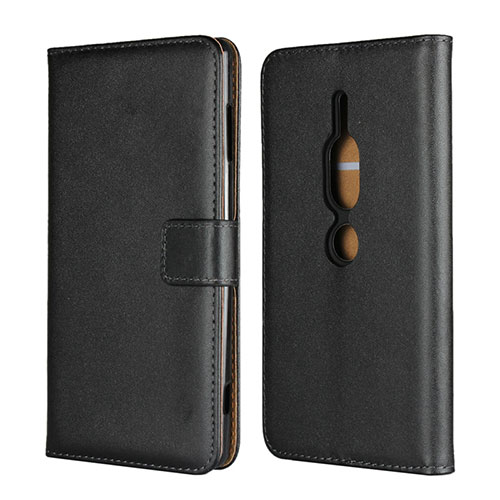 Leather Case Stands Flip Cover Holder for Sony Xperia XZ2 Premium Black