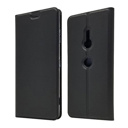 Leather Case Stands Flip Cover Holder for Sony Xperia XZ3 Black