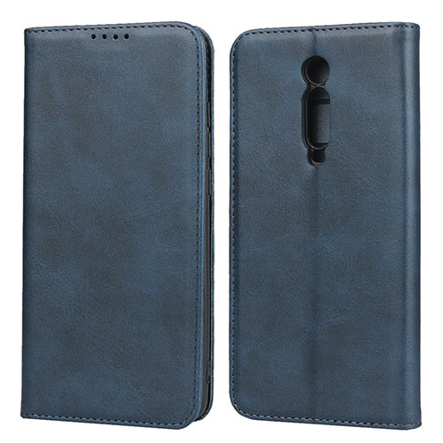 Leather Case Stands Flip Cover Holder for Xiaomi Mi 9T Blue