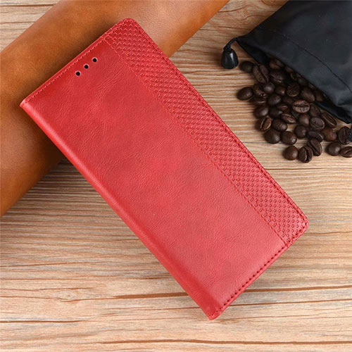 Leather Case Stands Flip Cover Holder for Xiaomi Poco X3 NFC Red