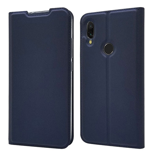 Leather Case Stands Flip Cover Holder for Xiaomi Redmi 7 Blue