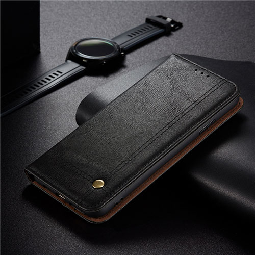 Leather Case Stands Flip Cover Holder for Xiaomi Redmi 9C NFC Black