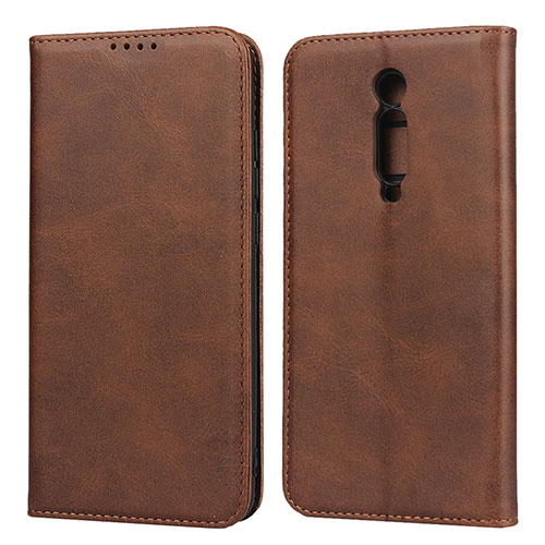 Leather Case Stands Flip Cover Holder for Xiaomi Redmi K20 Pro Brown