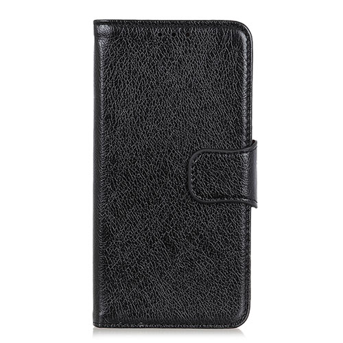 Leather Case Stands Flip Cover Holder for Xiaomi Redmi Note 9S Black