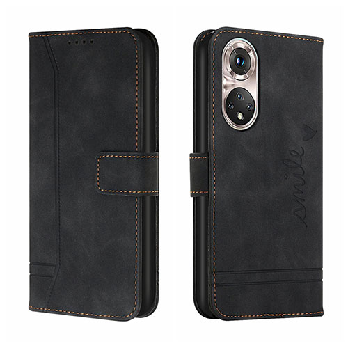 Leather Case Stands Flip Cover Holder H01X for Huawei P50 Pro Black