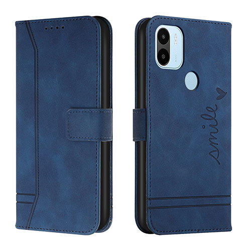 Leather Case Stands Flip Cover Holder H01X for Xiaomi Redmi A1 Plus Blue