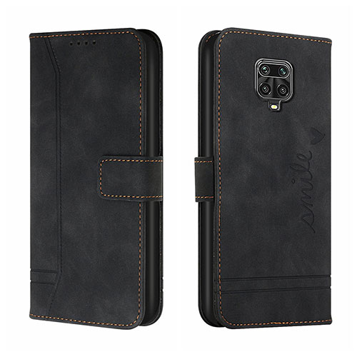 Leather Case Stands Flip Cover Holder H01X for Xiaomi Redmi Note 9 Pro Black