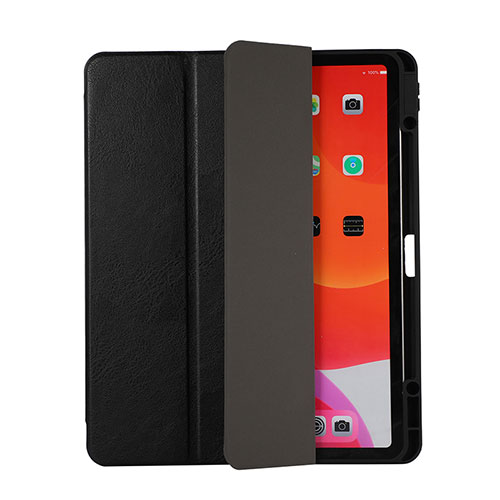 Leather Case Stands Flip Cover Holder H02 for Apple iPad Pro 12.9 (2020) Black