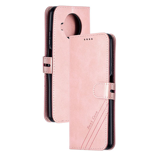 Leather Case Stands Flip Cover Holder H02X for Xiaomi Mi 10T Lite 5G Rose Gold