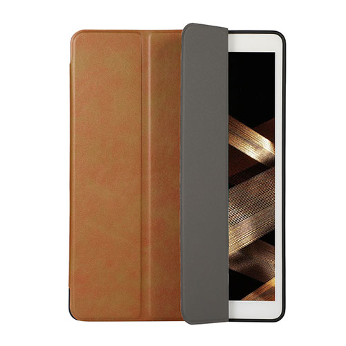 Leather Case Stands Flip Cover Holder H03 for Apple iPad 10.2 (2020) Brown