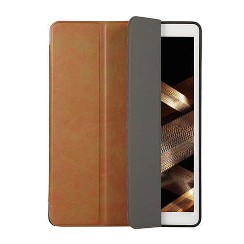 Leather Case Stands Flip Cover Holder H03 for Apple iPad Mini 4 Brown