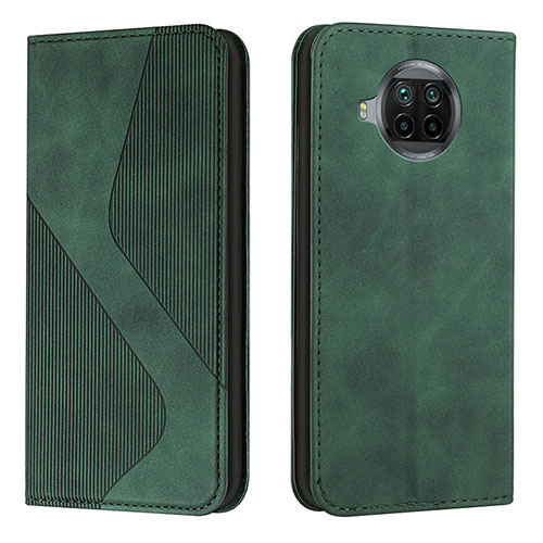 Leather Case Stands Flip Cover Holder H03X for Xiaomi Mi 10i 5G Green